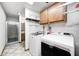 Well lit Laundry Room with new washer and dryer at 690 N 600 W, Lebanon, IN 46052