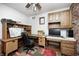 Home office featuring a large desk and oak cabinetry at 690 N 600 W, Lebanon, IN 46052