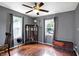 Hardwood floors highlight the natural light in the living room at 790 N 14Th St, Noblesville, IN 46060