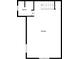 A detailed floor plan of the basement, with large room and bathroom at 8717 Vintner Ct, Indianapolis, IN 46256