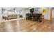 Finished basement with bar, seating, and projection screen, creating an ideal entertainment space at 9956 Hickory Ridge Dr, Zionsville, IN 46077