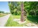 Shelby Mills sign amidst lush greenery, alongside a scenic pathway for exploration and enjoyment at 1414 Bluebonnet Pl, Shelbyville, IN 46176