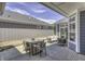 Comfortable outdoor patio with a table and lounge seating at 16822 Imperial Ct, Fishers, IN 46040