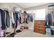 This closet is well-organized and features shelving and hanging space at 2792 Maricopa Blvd, Whitestown, IN 46075