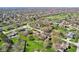 Aerial shot of homes in a quiet neighborhood close to a golf course and community park at 3376 Scramble Dr, Greenwood, IN 46143