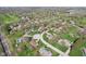 An aerial view offering a glimpse of the community with its well-maintained homes and surrounding green spaces at 3376 Scramble Dr, Greenwood, IN 46143
