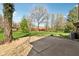 Concrete patio with trees and yard views at 3376 Scramble Dr, Greenwood, IN 46143