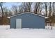 Exterior of a detached one-car garage in a snowy landscape at 6205 Beech Grove Rd, Martinsville, IN 46151