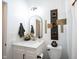 Bathroom with quartz counter, decorative mirror, and shower curtain at 720 Keck Way, Westfield, IN 46074