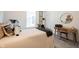 Bedroom with iron bed, desk, and minimalist decor at 720 Keck Way, Westfield, IN 46074