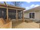 The backyard deck leads to the screened-in gazebo at 7579 Allenwood Ct, Indianapolis, IN 46268