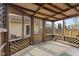 This screened-in gazebo has a lattice design at 7579 Allenwood Ct, Indianapolis, IN 46268