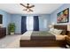 Cozy main bedroom with stylish furnishings, a comfortable bed, and soft lighting at 7579 Allenwood Ct, Indianapolis, IN 46268
