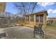 Outdoor patio featuring a screened gazebo, concrete and a relaxed seating area at 7579 Allenwood Ct, Indianapolis, IN 46268