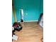 Spacious room with laminate floors, and vibrant walls, showcasing room for customization and personalization at 945 N Ewing St, Indianapolis, IN 46201
