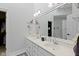 Bathroom with double vanity, modern fixtures, and a walk-in shower at 11338 Bayhill Way, Indianapolis, IN 46236