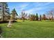 Expansive grassy backyard with mature trees, perfect for outdoor activities and recreation at 11573 Bent Tree Ct, Zionsville, IN 46077