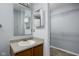 Bathroom features a single vanity, tile flooring, and closet area at 13332 N Brick Chapel Dr, Camby, IN 46113