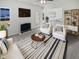 Bright living room with fireplace, neutral color scheme, and contemporary furnishings at 1535 Arbor Springs Dr, Brownsburg, IN 46112