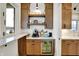 Kitchen cabinets with shelves, counter space, and beverage cooler at 19795 Chatham Shore Ln, Westfield, IN 46074