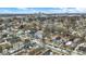 Aerial cityscape view of the residential community featuring tree-lined streets and classic homes at 2402 Adams St, Indianapolis, IN 46218
