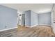 A cozy living room featuring a washer/dryer combo at 2402 Adams St, Indianapolis, IN 46218