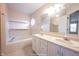 Bathroom features double sinks and a tub at 436 N Shore Ct, Franklin, IN 46131