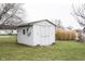 A backyard shed is a practical and aesthetically pleasing addition to the property at 436 N Shore Ct, Franklin, IN 46131