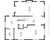 Detailed floor plan showcasing the layout of the first floor, including kitchen, dining area, and living room at 4517 Central Ave, Indianapolis, IN 46205