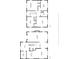 Detailed floor plan showcasing the layout of the second floor, including bedrooms and a bathroom at 4517 Central Ave, Indianapolis, IN 46205