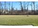 Spacious backyard with a lush green lawn and mature trees bordering the property at 5303 Rum Cherry Way, Indianapolis, IN 46237
