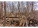 Woody debris and yard waste near a tree line on this property at 7411 Perrier Dr, Indianapolis, IN 46278