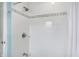 Shower with subway tile and mosaic detail at 803 Hickory Way, Noblesville, IN 46062