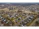 An aerial view of a residential area showcasing the property's location in a well-developed neighborhood at 9078 N River Chase Ln, McCordsville, IN 46055