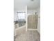 The main bath features a soaking tub with a shower and a separate shower with glass doors at 9078 N River Chase Ln, McCordsville, IN 46055