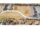 Extensive aerial shot of the homes in a neighborhood surrounded by mature trees at 1148 Easy St # B, Greenwood, IN 46142