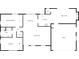 Detailed floor plan showcasing the layout of the home, including the primary bedroom, kitchen, and living room at 126 S Mustin Dr, Anderson, IN 46012
