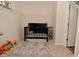 A bright Bedroom with a crib, storage, and neutral decor for a calming environment at 1307 Peregrine Ln, Greenwood, IN 46143