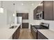 Well-equipped kitchen featuring stainless steel appliances and ample counter space at 19714 Highclere Ln, Sheridan, IN 46069