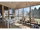Bright and airy screened porch, with a table and comfortable seating to enjoy the outdoors at 226 Sandbrook Cir, Noblesville, IN 46062