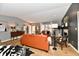Comfortable living room boasts a fireplace, sleek hardwood floors, and neutral-toned walls at 2456 N Willow Way, Indianapolis, IN 46268