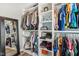 Walk-in closet with custom shelving and ample storage space at 4905 Andover Pkwy, Westfield, IN 46062