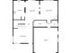 First-floor floorplan featuring a kitchen, living room, and garage at 5107 Stirling Point Dr, Indianapolis, IN 46241