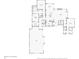 A floor plan showing the first floor layout, including the garage, primary bedroom, kitchen, and living room at 580 Exmoor Dr, Carmel, IN 46032