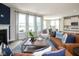 Bright living area with fireplace, large windows, and stylish furnishings, perfect for relaxation at 7348 Deerberg Dr, Indianapolis, IN 46259