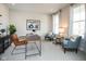 Bright office space featuring two comfy chairs, natural light, and serene decor at 7348 Deerberg Dr, Indianapolis, IN 46259