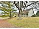 Spacious backyard featuring large windows and mature trees, offering privacy and natural light at 8221 Furlong Cir, Indianapolis, IN 46256