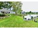 Scenic view of pond with lush green lawn, landscaping, and houses in the background at 8221 Furlong Cir, Indianapolis, IN 46256