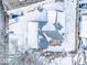 Aerial view of a home featuring a gray roof and a snow-covered yard at 1239 Brooks St, Indianapolis, IN 46202