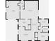 Home floor plan featuring two living rooms, two bedrooms, and a garage at 1239 Brooks St, Indianapolis, IN 46202